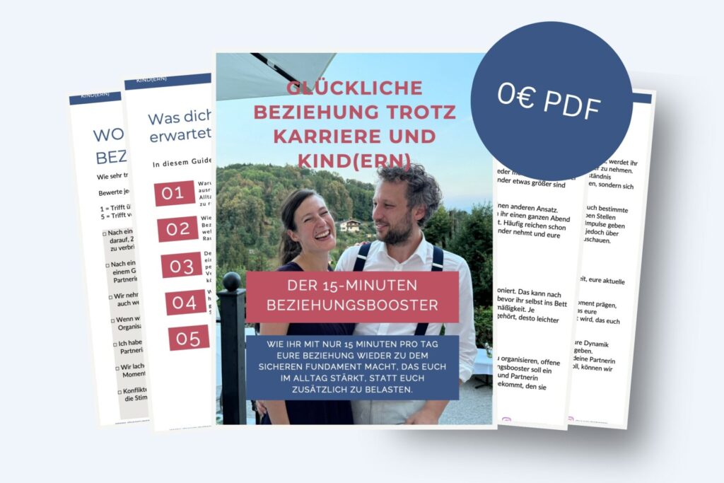 15-Minuten-Beziehungsbooster – kostenloser Guide „Glückliche Beziehung trotz Karriere und Kind(ern)“ von Jenny Christoffel
